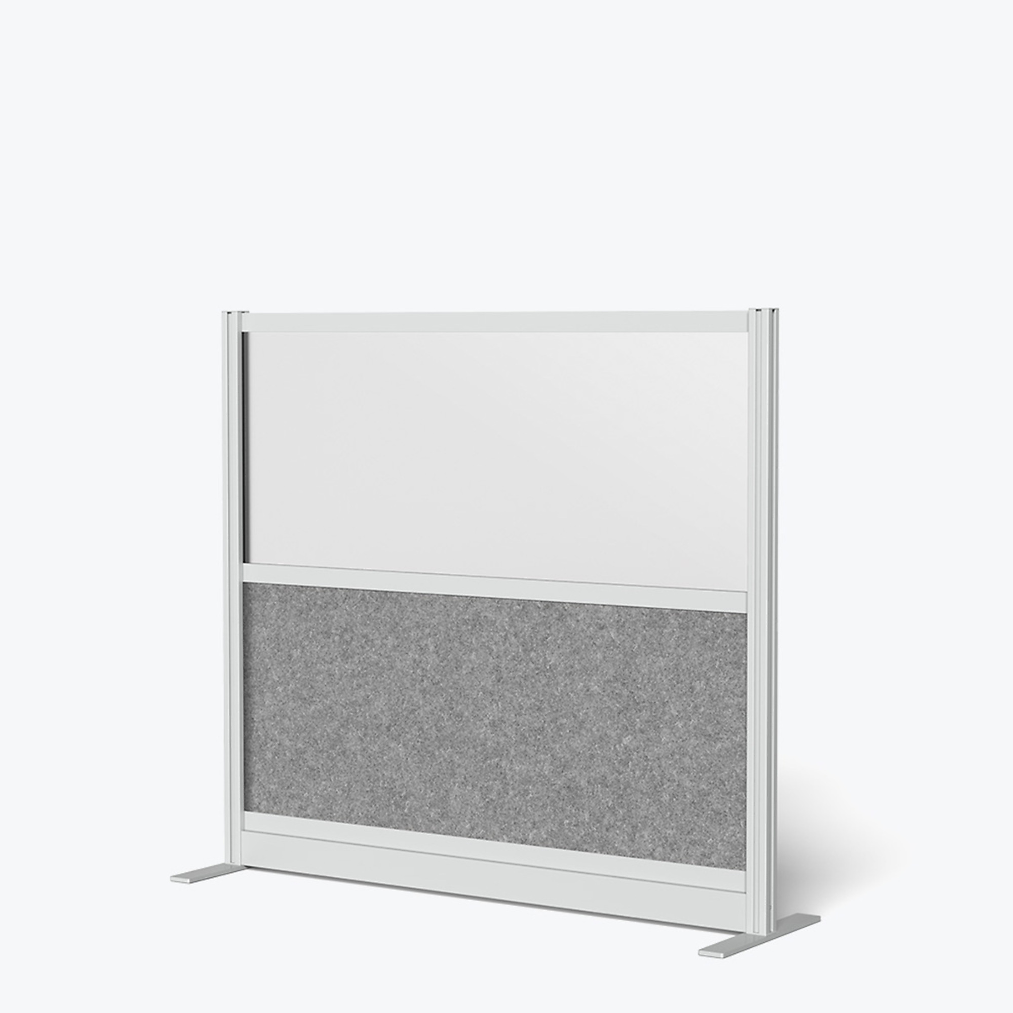 Luxor Modular Wall Divider System - 53in. x 48in., Polypropylene/PET Polyester Fabric, Gray Frame, Model# MW-5348-FWCGWG